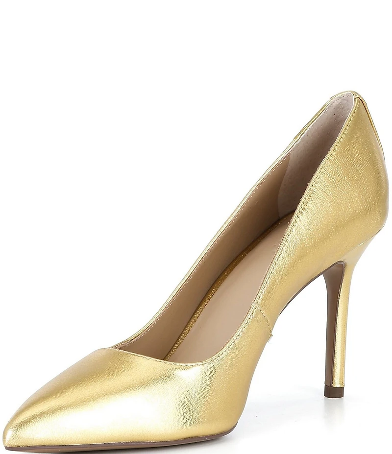 Lauren Ralph Lauren Lindella II Metallic Leather Pointed Toe Pumps