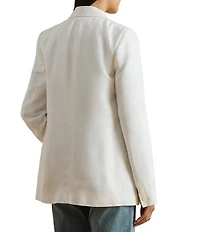 Lauren Ralph Lauren Linen Blend Twill Double Breasted Blazer