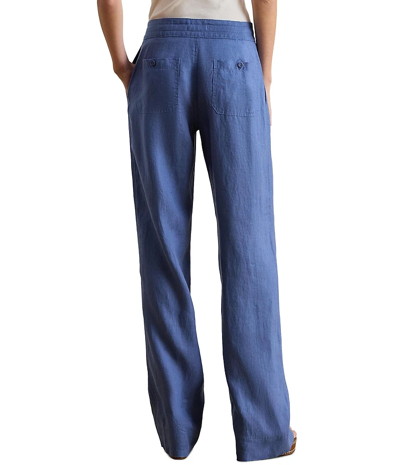 Lauren Ralph Lauren Linen Wide Leg Drawstring Coordinating Pants