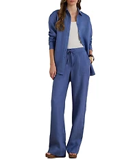 Lauren Ralph Lauren Linen Wide Leg Drawstring Coordinating Pants