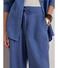Lauren Ralph Lauren Linen Wide Leg Drawstring Coordinating Pants