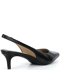 Lauren Ralph Lauren Lolah Leather Slingback Kitten Heel Pumps