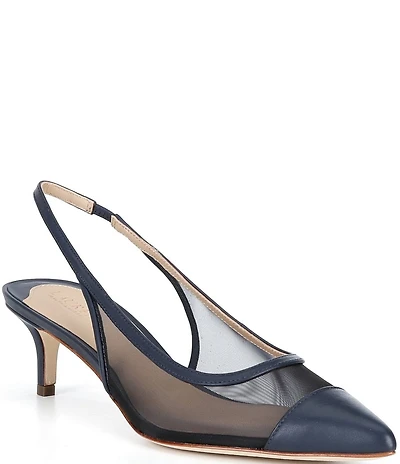 Lauren Ralph Lauren Lolah Mesh and Nappa Slingback Pumps