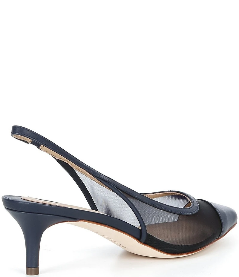 Lauren Ralph Lauren Lolah Mesh and Nappa Slingback Pumps