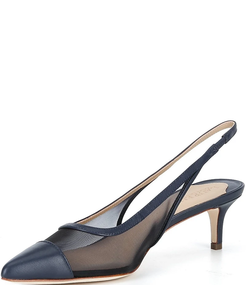 Lauren Ralph Lauren Lolah Mesh and Nappa Slingback Pumps