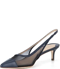 Lauren Ralph Lauren Lolah Mesh and Nappa Slingback Pumps