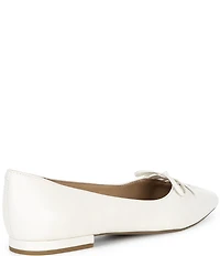Lauren Ralph Lauren London Leather Bow Pointed Toe Ballet Flats