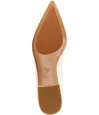 Lauren Ralph Lauren London Leather Bow Pointed Toe Ballet Flats