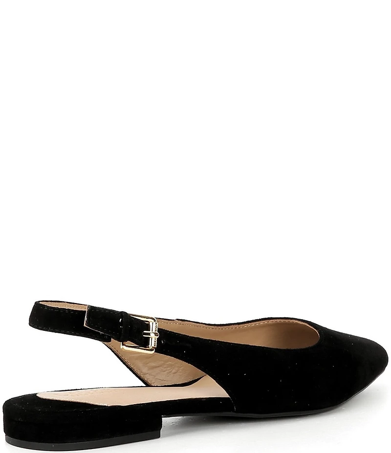 Lauren Ralph Lauren Londyn Suede Slingback Pointed Toe Ballet Flats