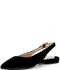 Lauren Ralph Lauren Londyn Suede Slingback Pointed Toe Ballet Flats