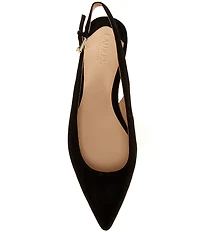 Lauren Ralph Lauren Londyn Suede Slingback Pointed Toe Ballet Flats