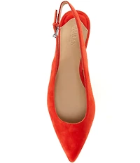 Lauren Ralph Lauren Londyn Suede Slingback Pointed Toe Ballet Flats