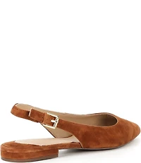 Lauren Ralph Lauren Londyn Suede Slingback Pointed Toe Ballet Flats