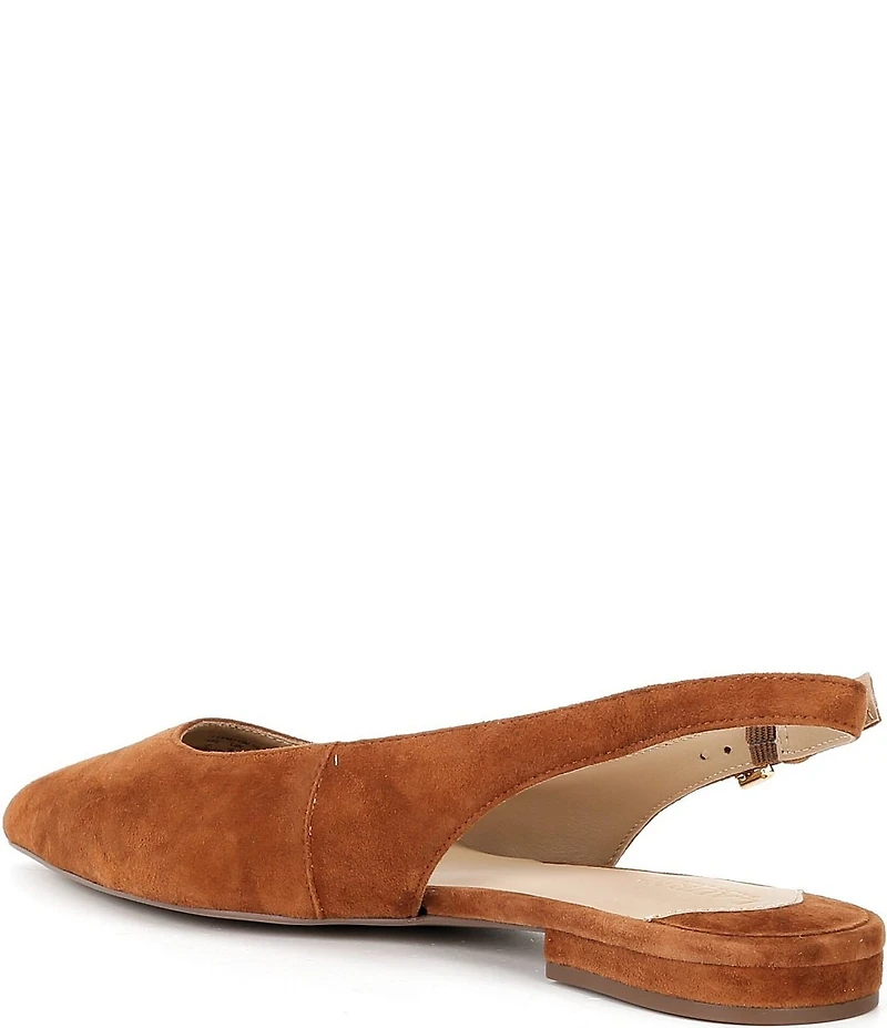 Lauren Ralph Lauren Londyn Suede Slingback Pointed Toe Ballet Flats