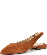 Lauren Ralph Lauren Londyn Suede Slingback Pointed Toe Ballet Flats