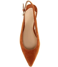 Lauren Ralph Lauren Londyn Suede Slingback Pointed Toe Ballet Flats