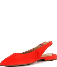 Lauren Ralph Lauren Londyn Suede Slingback Pointed Toe Ballet Flats