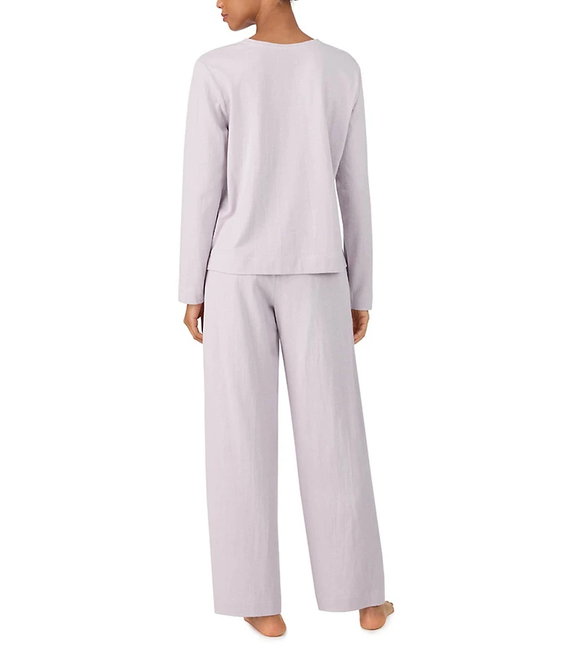 Lauren Ralph Lauren Long Sleeve Crew Neck Knit Pajama Set