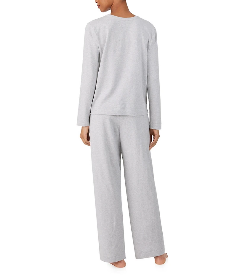 Lauren Ralph Lauren Long Sleeve Crew Neck Knit Pajama Set