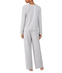 Lauren Ralph Lauren Long Sleeve Crew Neck Knit Pajama Set