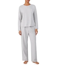 Lauren Ralph Lauren Long Sleeve Crew Neck Knit Pajama Set