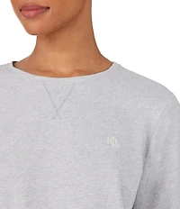 Lauren Ralph Lauren Long Sleeve Crew Neck Knit Pajama Set