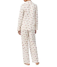 Lauren Ralph Lauren Long Sleeve Notch Collar Cotton Cloud Floral Print Long Pajama Set