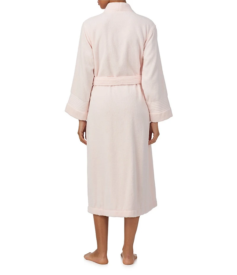 Lauren Ralph Lauren Long Sleeve Shawl Collar Long Cotton Terry Robe