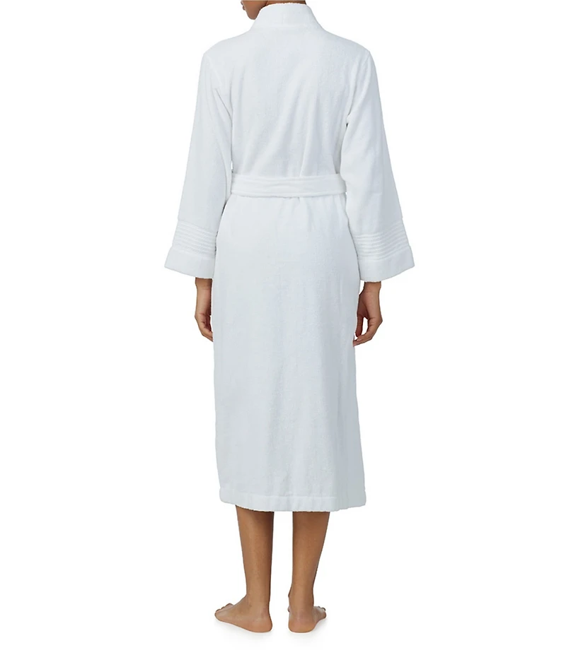 Lauren Ralph Lauren Long Sleeve Shawl Collar Long Cotton Terry Robe
