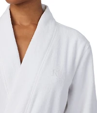 Lauren Ralph Lauren Long Sleeve Shawl Collar Long Cotton Terry Robe