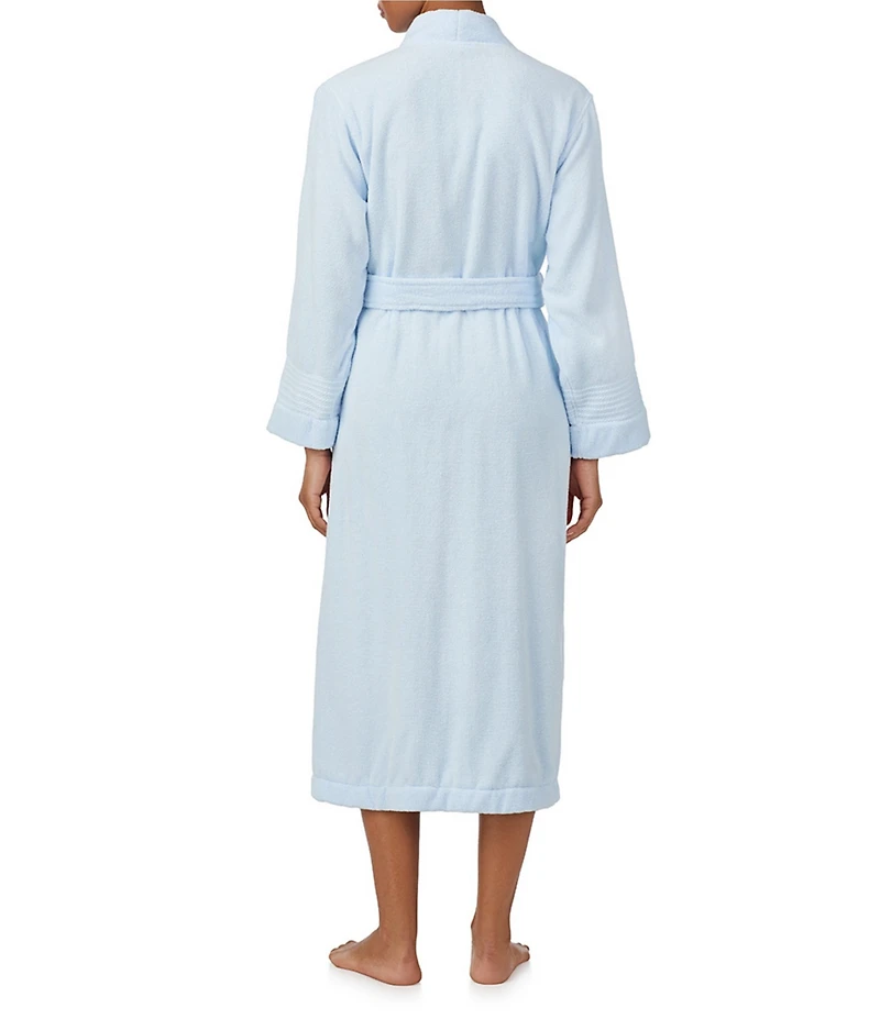 Lauren Ralph Lauren Long Sleeve Shawl Collar Long Cotton Terry Robe
