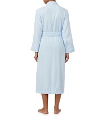 Lauren Ralph Lauren Long Sleeve Shawl Collar Long Cotton Terry Robe