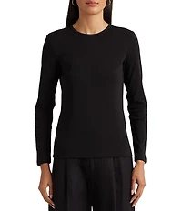 Lauren Ralph Lauren Long Sleeve Stretch Cotton T-Shirt