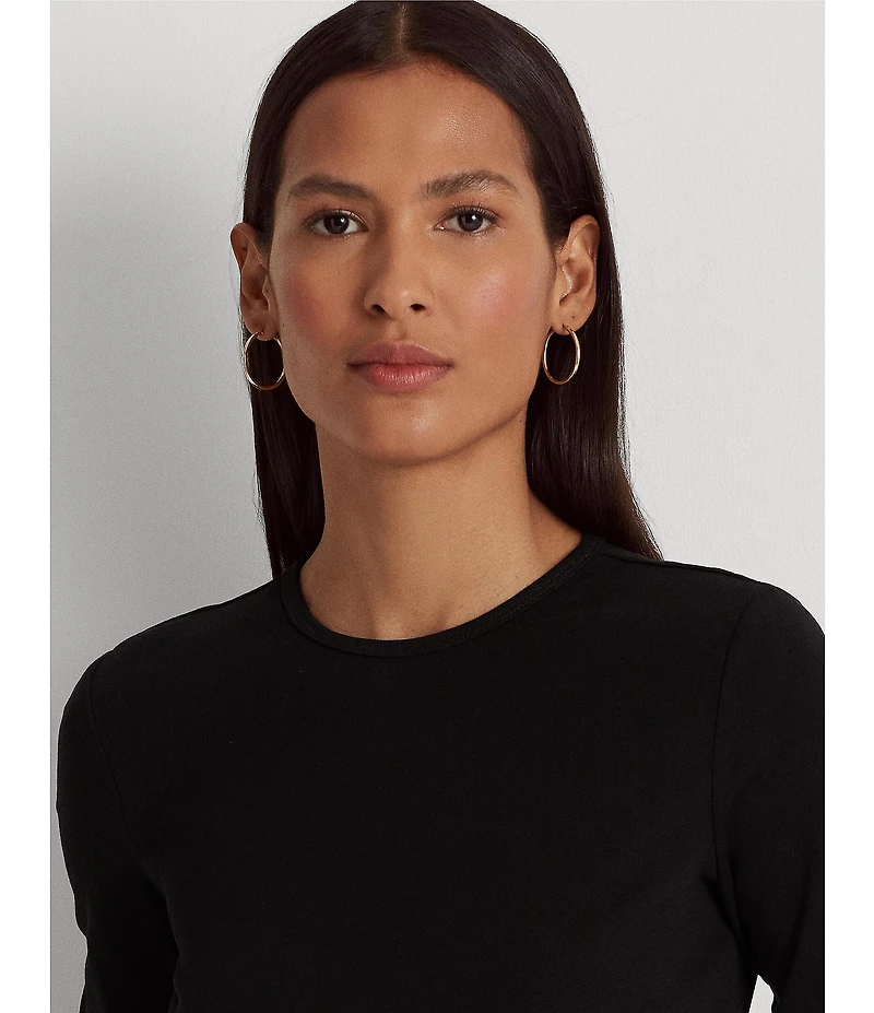 Lauren Ralph Lauren Long Sleeve Stretch Cotton T-Shirt