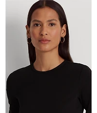 Lauren Ralph Lauren Long Sleeve Stretch Cotton T-Shirt