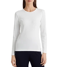 Lauren Ralph Lauren Long Sleeve Stretch Cotton T-Shirt