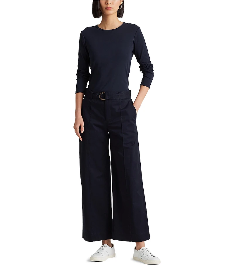 Lauren Ralph Lauren Long Sleeve Stretch Cotton T-Shirt