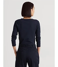 Lauren Ralph Lauren Long Sleeve Stretch Cotton T-Shirt