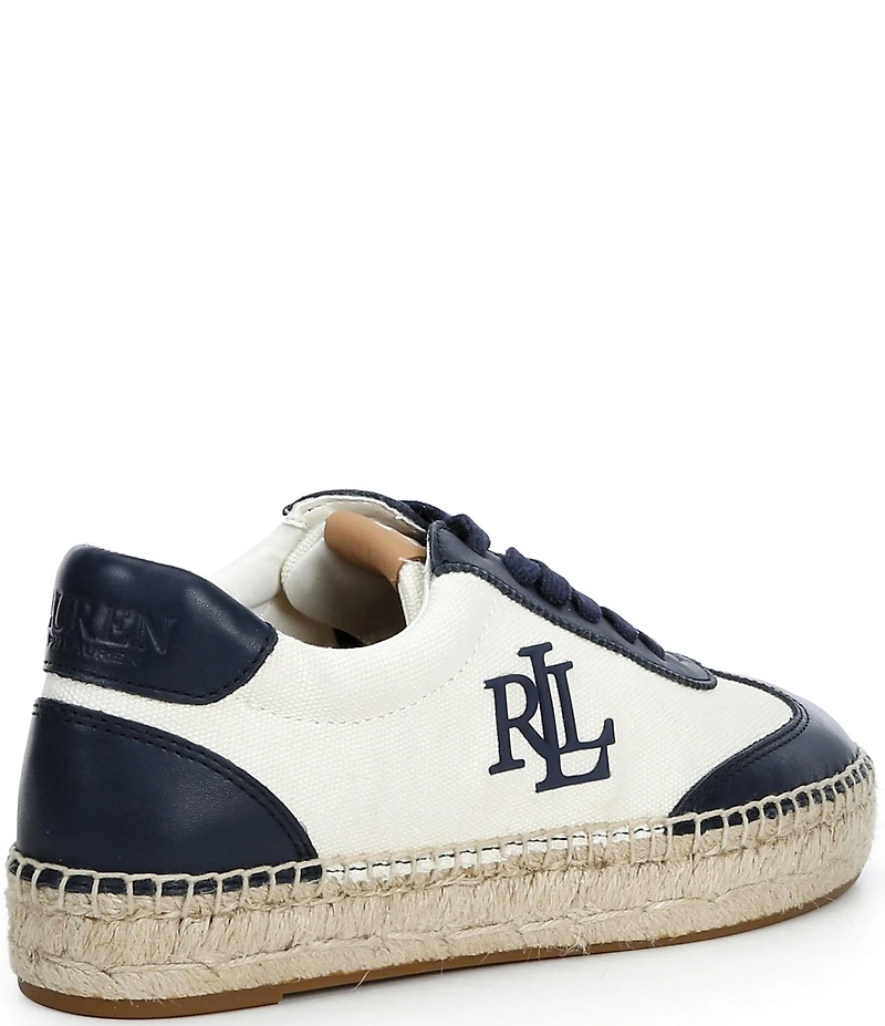 Lauren Ralph Lauren Luize Canvas and Leather Espadrille Sneakers