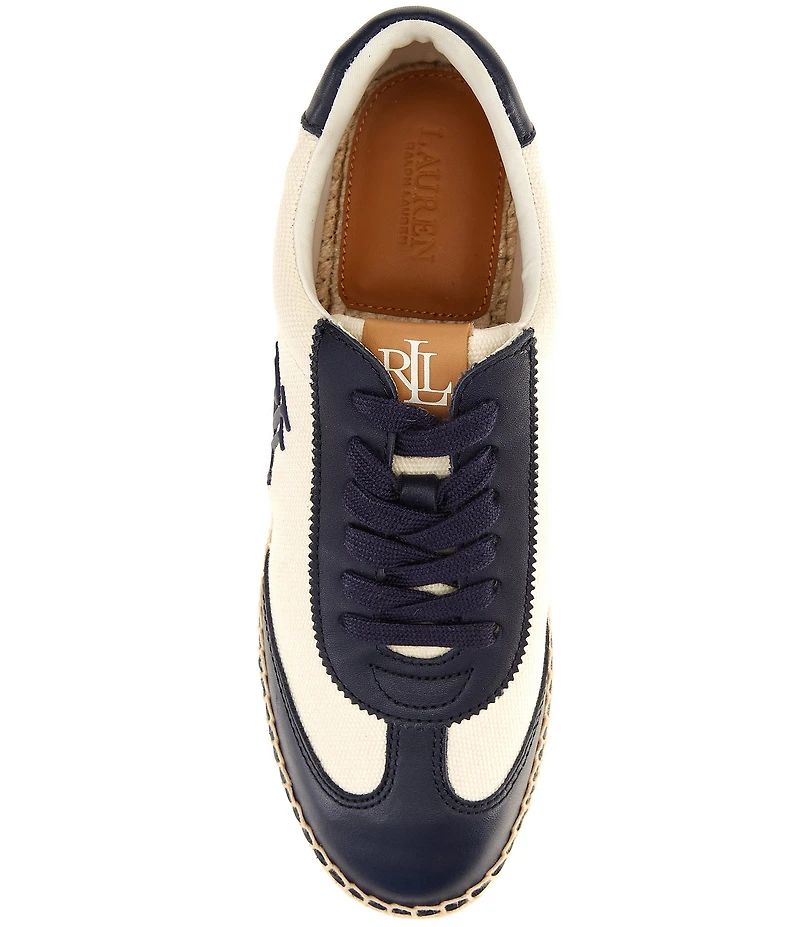 Lauren Ralph Lauren Luize Canvas and Leather Espadrille Sneakers