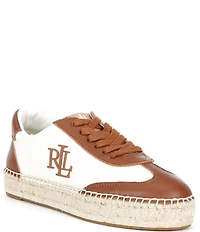 Lauren Ralph Lauren Luize Canvas and Leather Espadrille Sneakers