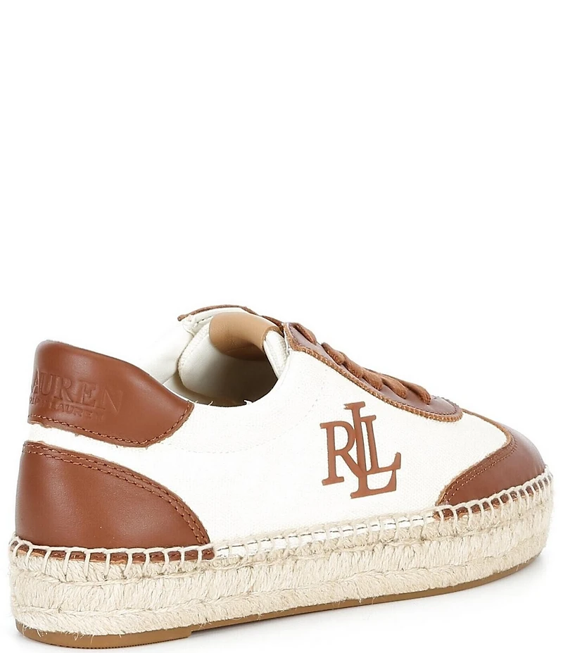 Lauren Ralph Lauren Luize Canvas and Leather Espadrille Sneakers