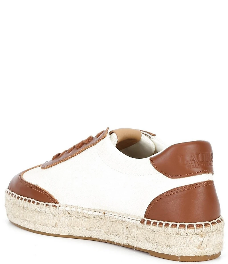Lauren Ralph Lauren Luize Canvas and Leather Espadrille Sneakers