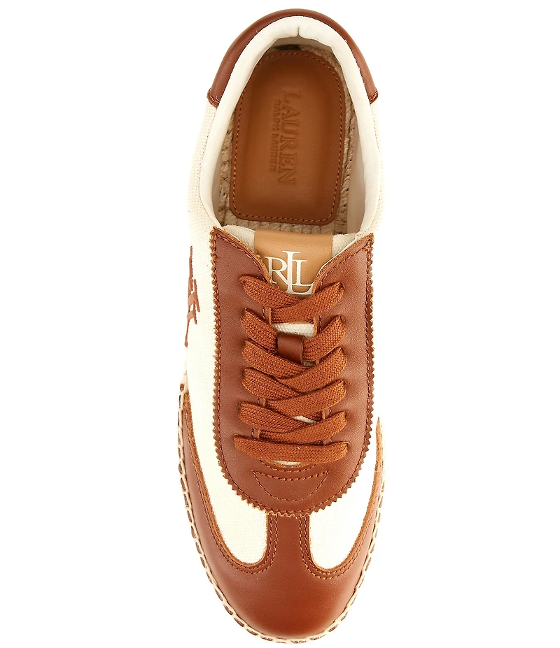 Lauren Ralph Lauren Luize Canvas and Leather Espadrille Sneakers