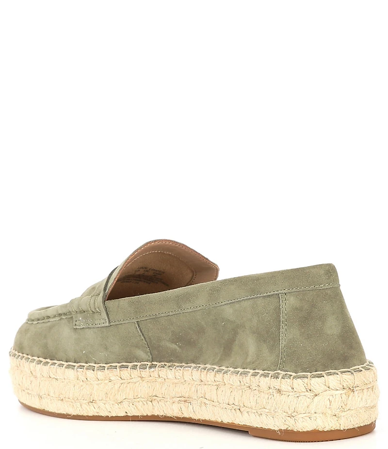 Lauren Ralph Lauren Luize Suede Espadrille Platform Penny Loafers