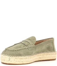 Lauren Ralph Lauren Luize Suede Espadrille Platform Penny Loafers