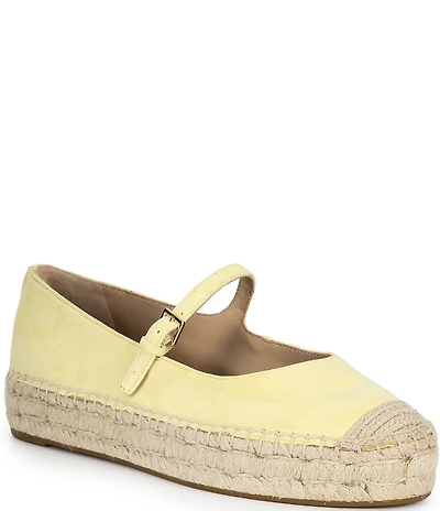 Lauren Ralph Lauren Luize Suede Mary Jane Platform Espadrille Flats