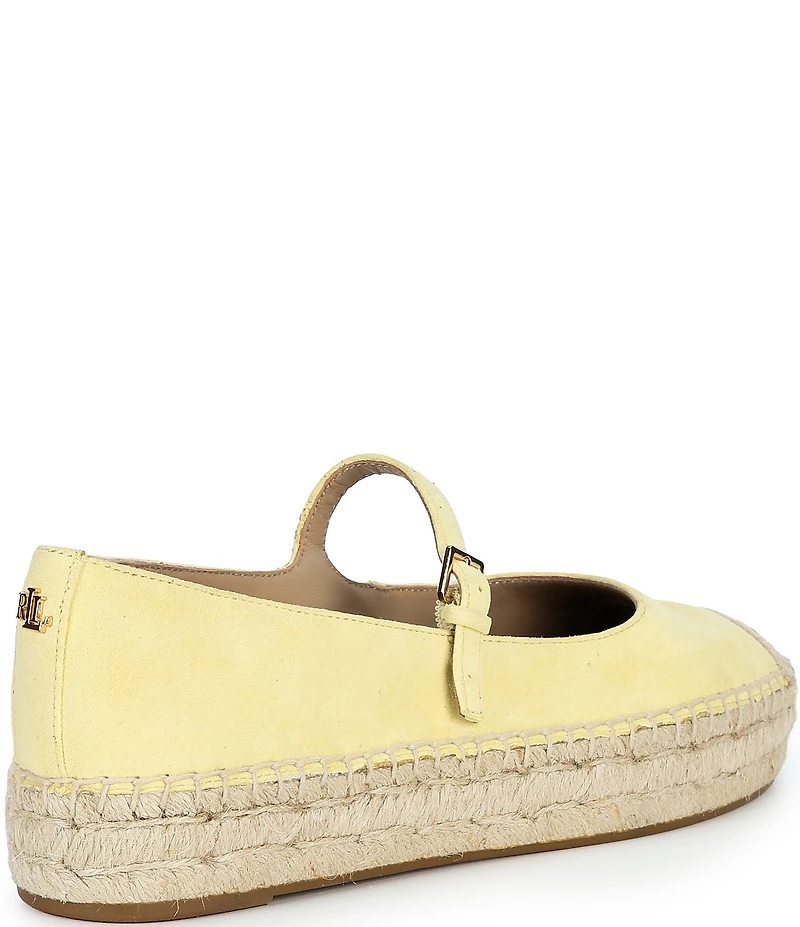 Lauren Ralph Lauren Luize Suede Mary Jane Platform Espadrille Flats