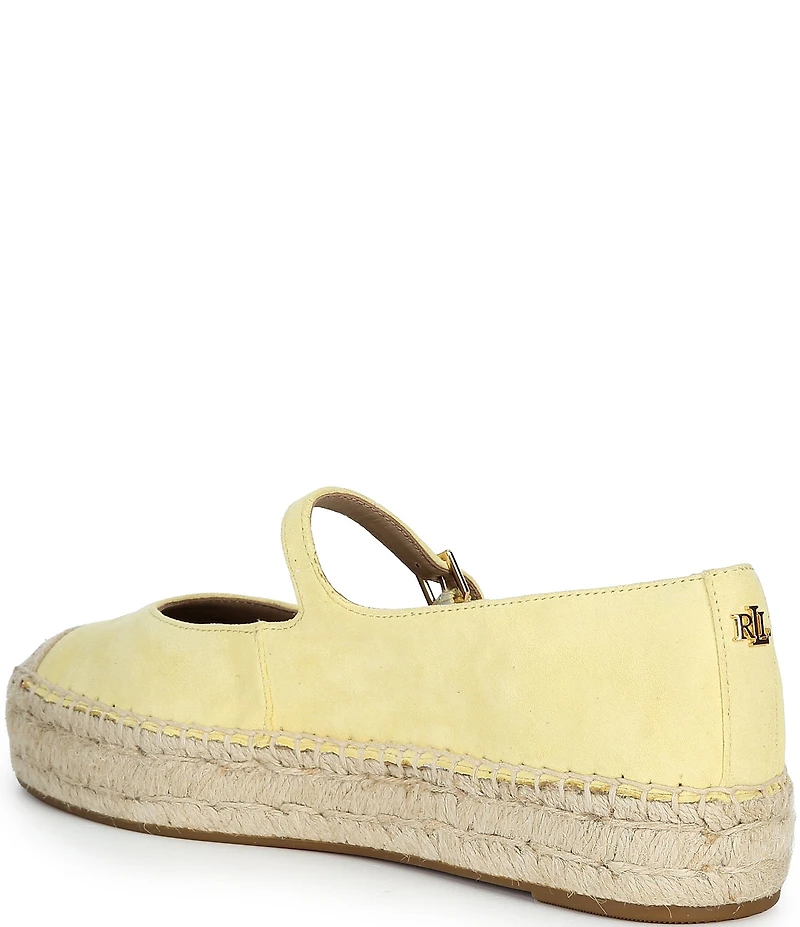 Lauren Ralph Lauren Luize Suede Mary Jane Platform Espadrille Flats
