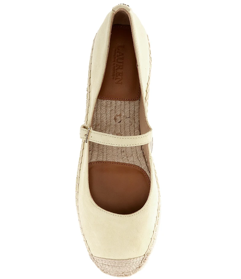 Lauren Ralph Lauren Luize Suede Mary Jane Platform Espadrille Flats